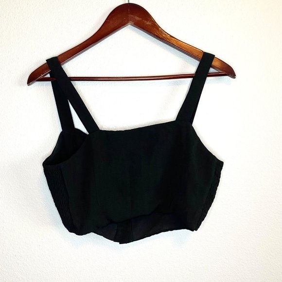Lulus Black Sweet As Ever Cropped Button Front Tank Top - Picture 4 of 11